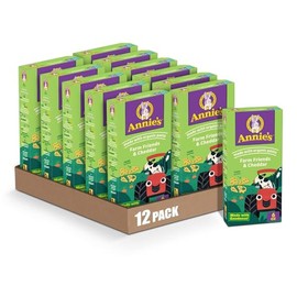 Annie's Farm Friends Pasta Shapes and Cheddar Macaroni and Cheese Dinner with Organic Pasta, 6 oz (Pack of 12)