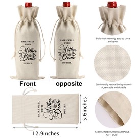 Gifts for Mother Of The Bride Wine Bag, Mother Of The Bride Wine Gift Bag, Pairs Well With Mother Of The Bride Duties Wine Bag, Gift Ideas Wine Bag for Bride Mother Mother-in-law
