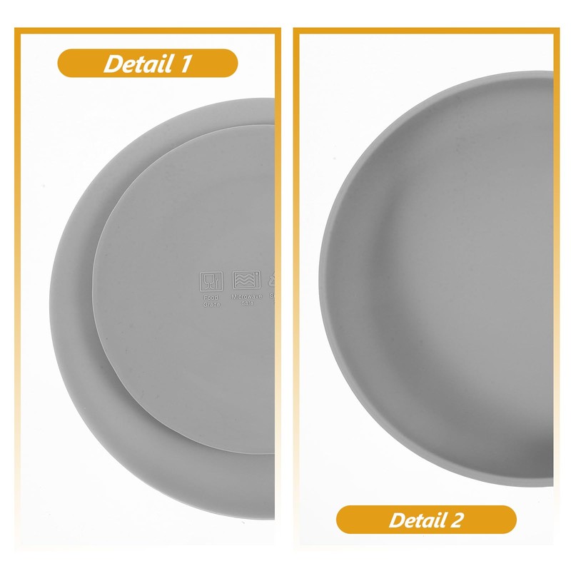 Zerodeko Spill Proof Scoop Plate with Suction Base Adaptive Self-Feeding