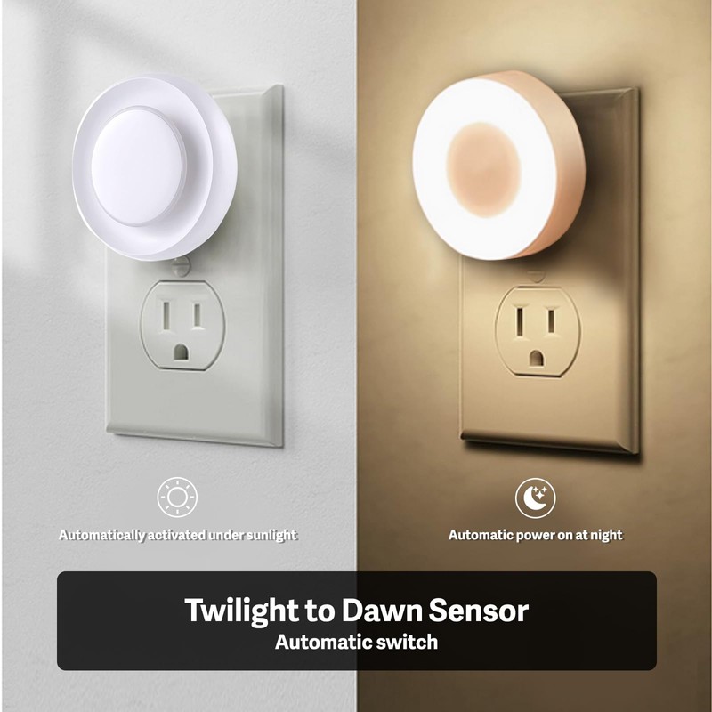VAVOFO Plug in Night Light with Dusk to Dawn Sensor,