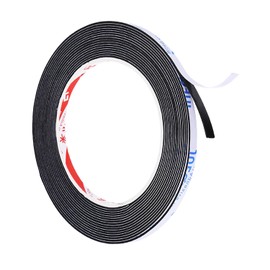 PATIKIL 1 Rollo 5m EVA Cinta Selladora Espuma Burlete Sellado, 5mm x 1mm (W*T) EVA Adhesivo de Alta Densidad Tira para Anti Frío, Aislante,Ruido y Colisión, Blanco, Negro