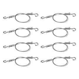 uxcell 8pcs Picture Hanging Wire Kit, 1m x 1.5mm Heavy Duty Picture Frame Hanging Wire Rope with Adjustable Hooks, Load 90 Kg/198 Lbs, for Hanging Artwork, Mirrors, Frames, Paintings