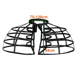DUNHAO COS Women's Double Victorian Pannier Bustle Cage Underskirt (70 Black)
