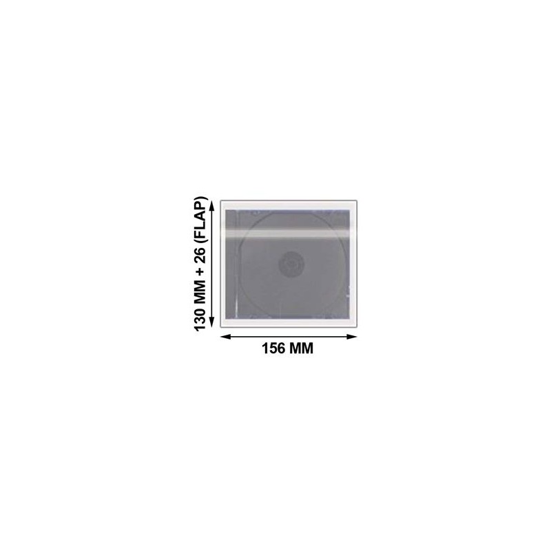 Mediaxpo 300 OPP Plastic Wrap Bag for Standard CD Jewel