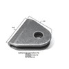 UTVDistribution Double Shear Tabs/Limit Strap Weld on tabs 1/2" Hole