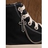 HAQUIL 2PCS Punk Goth Cross Metal Shoe Chain, Shoe Charms,