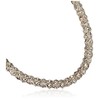 Anne Klein Silver-Tone Crystal Glass Tubular Pave Collar Necklace, 16"