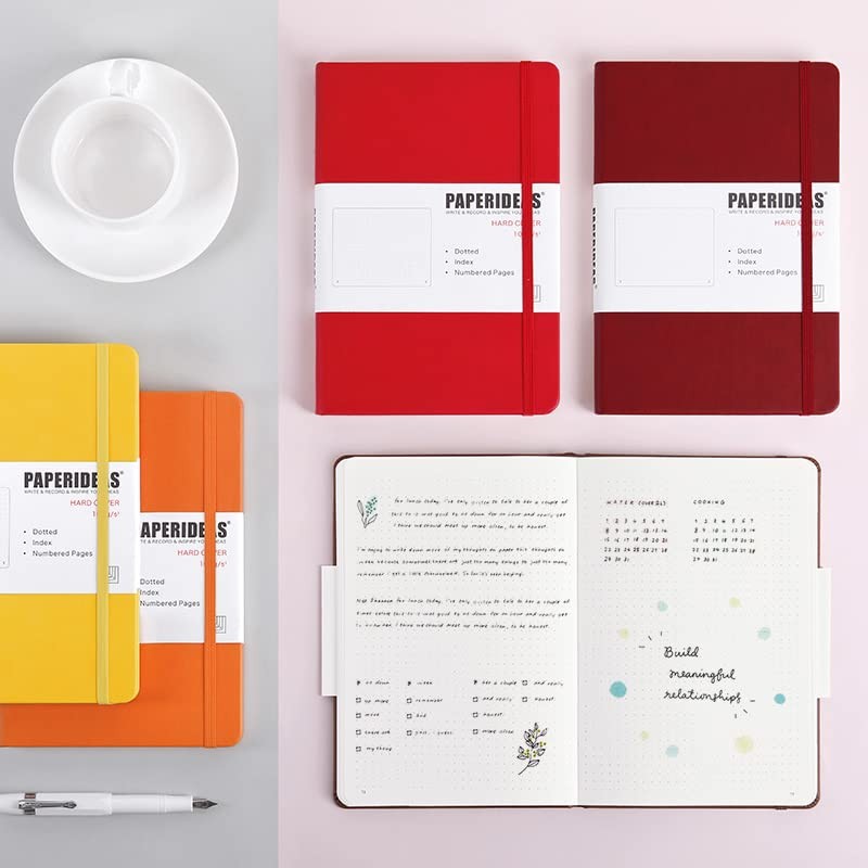 PAPERIDEAS Notebook A5 Hardcover (Dot, Orange)