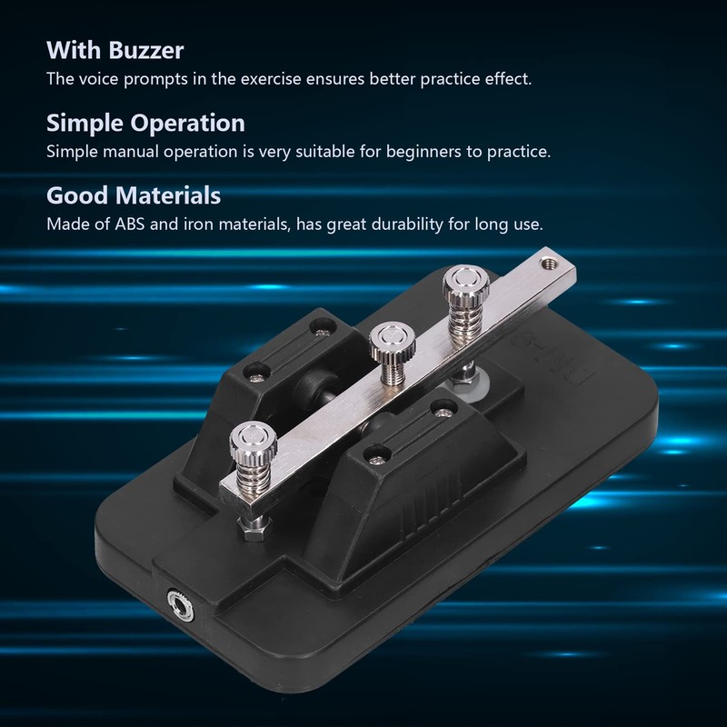 Telegraph Tapper with Buzzer, Manual Morse Code Key, CW Practice