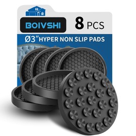 Ø76mm Furniture Coasters, Sofa Non-Slip Cups, Bed Wheel Stoppers for Wooden Floors, Non Slip Pads & Floor Protectors for Furniture Legs, 8 Pcs Black