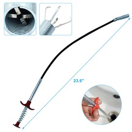 Coufce Flexible Grabber Tool, Kitchen Bathroom Tub Clogged Drains Opener Suitable for Sink, Shower, Bathtub, Dryer Vent Cleaning