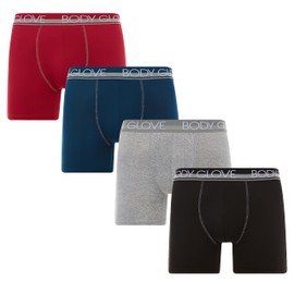 Body Glove Men's Underwear Boxer Brief, 4 Pack Moisture Wicking Comfort Fit Stretch Soft Performance Cool Dry Pouch Support Sport Boxers Briefs for Men, X-Large Multicolor