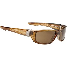 Spy Dirty Mo Sunglasses - Spy Optic Steady Series Polarized Sports Eyewear - Brown Stripe Tortoise/Bronze / One Size Fits All