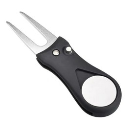 WOLMIK Pitchgabel Golf, Golf Divot Reparatur Pop-up-Taste und mit ballmarker Edelstahl Pitchgabeln für Golf Club-Sport im Freien und Klassische Golfwerkzeug Geschenk