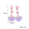 Mermaid Earrings Resin Clear Seashell Drop Earrings Mermaid Scales Clip