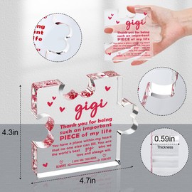 GIGI Gifts for Grandma Best Grandma Ever Gifts Thank You Gifts for Grandmother Nana Gammy Mimi Gigi Birthday Christmas Gifts for Grandma for Home Decorative Signs & Plaques