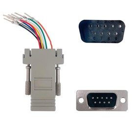 PENGLIN 5pcs DB9 Male to RJ45 Converter Adapter DB9 (Male) to RJ45 (Female) Serial Converter Connector Convert D-Sub 9 Pin to RJ45