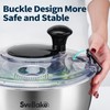 SveBake Stainless Steel Salad Spinner, 4.2 Qt Vegetable Washer, BPA-Free