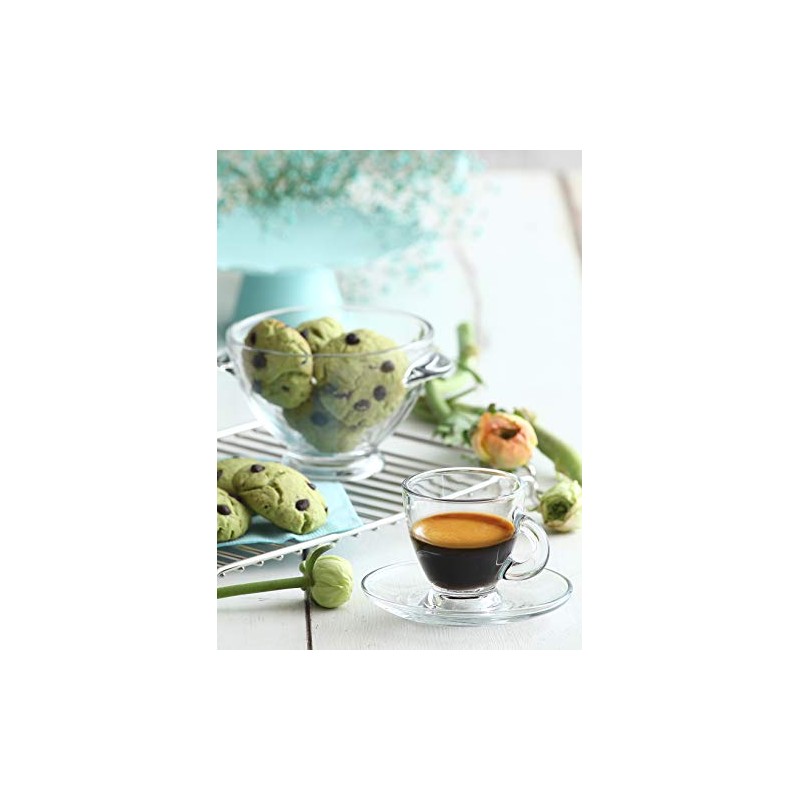 Borella Casalighi Rome Caffe with Plate Set Transparent, 12 Units