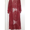 Raj **CLEARANCE** Raj Duster Lace Embroidered - Cranberry