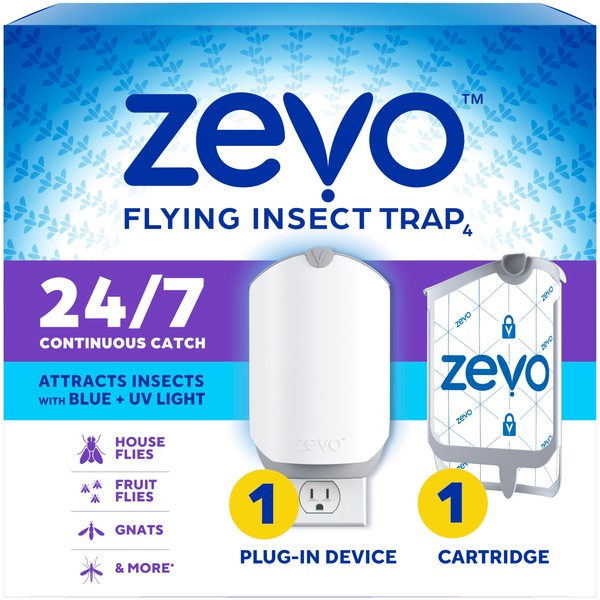 Zevo Flying Insect Trap & Cartridge - Plug in Fly