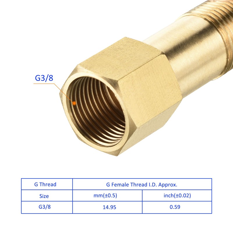 M METERXITY Extension Connector Pipe Fitting Brass Hex Coupling Conversion