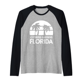 Cypress Gardens Florida Summer Souvenir Gift Raglan Baseball Tee