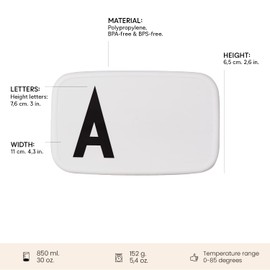 Design Letters Stilvolle brotdose für kinder und erwachsene (A-Z) | lässig brotdose perfekt für Schule, Arbeit und Unterwegs | Premium lunch box for kids | brotdose mädchen, brotdose schule jungen