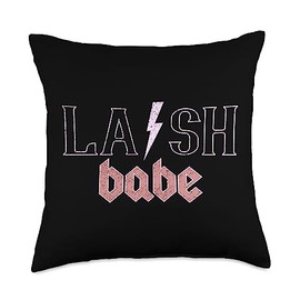 Lash Babe Eyelash Babe Lash Artist & Lash Tech Vintage Babe Artist Eyelash Lash Tech Throw Pillow, 18x18, Multicolor