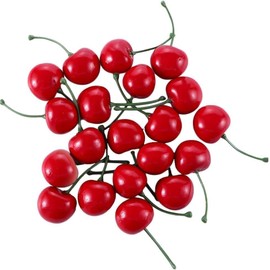 20Pcs Realistic Artificial Cherry Decor, Decor for Home Kitchen Party and Photography Props Decorative Ornaments for Table
