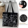 Eowppue Charming Canvas Tote Bag with Cute Cat Pattern, Versatile
