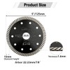 SHDIATOOL Super Thin Diamond Turbo Blade 5 Inch Cutting Porcelain