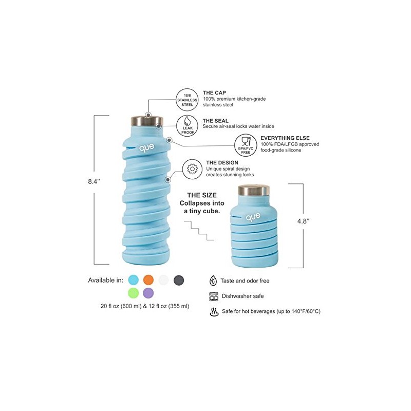 que Bottle Extendable, Stylish, Cute, Environmentally Friendly, Drink Bottle, Genuine