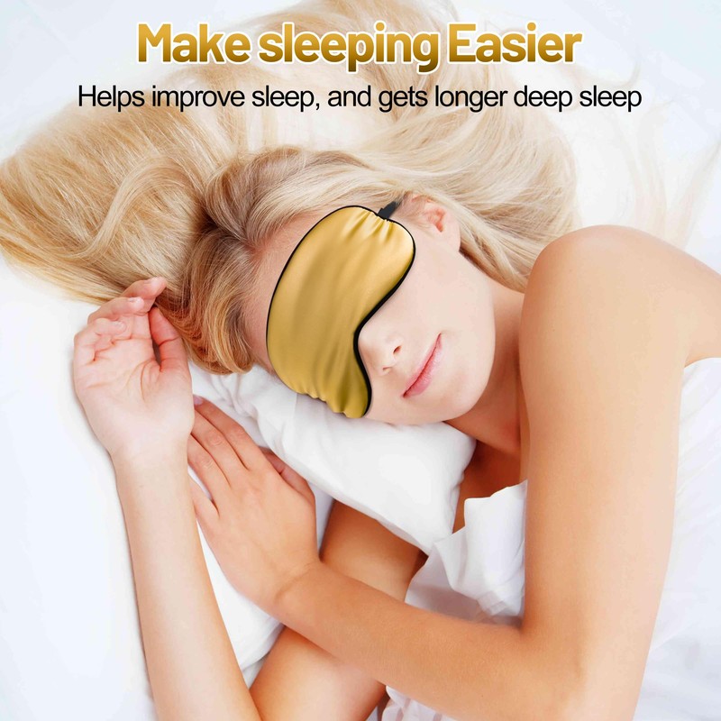 Sleep Mask, Silk Eye Mask for Sleeping with Adjustable Strap,