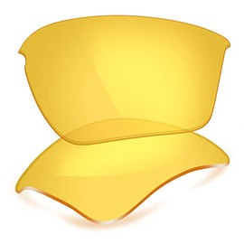 ThunderClap Polycarbonate Lenses Replacement for Oakley Half Jacket 2.0 XL Sunglasses OO9154, Crystal Yellow - Anti-fog, Half Jacket 2.0 XL