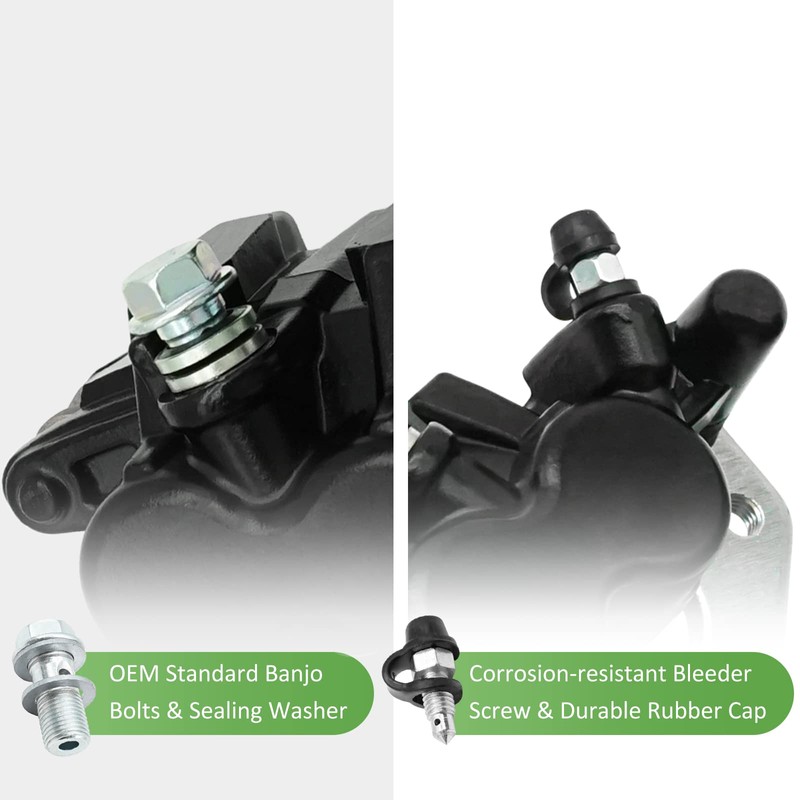 JAVIK Front Left Right Brake Calipers & Pads for Kawasaki