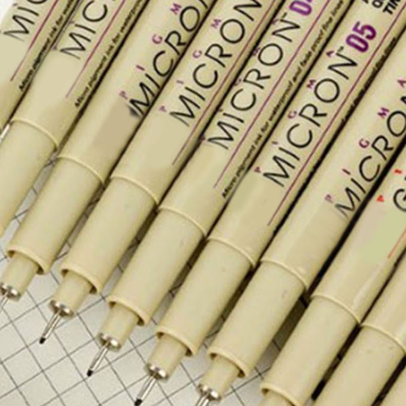 6pcs Fine Tip Pens Glossy Writing 13.5cm Length Waterproof Line