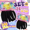 J.H. Company 144 Pcs Liga Para Cabello Donita Accesorio Elastica