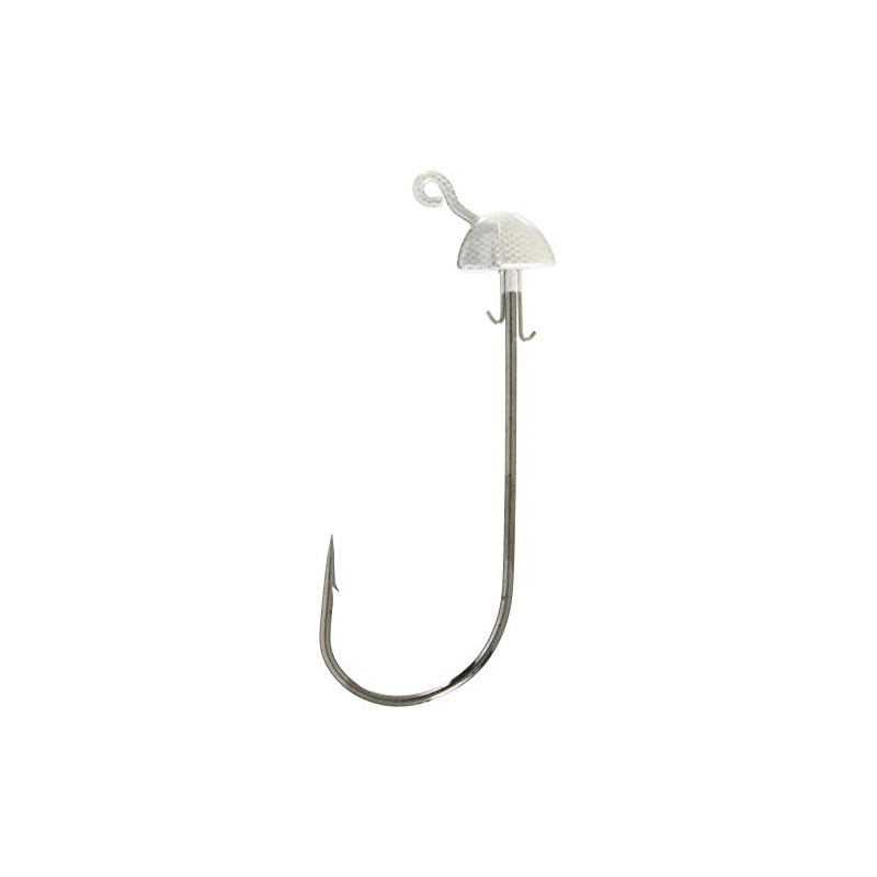 Jenko Long Shank Swim Bait Head, White, 3/4 oz