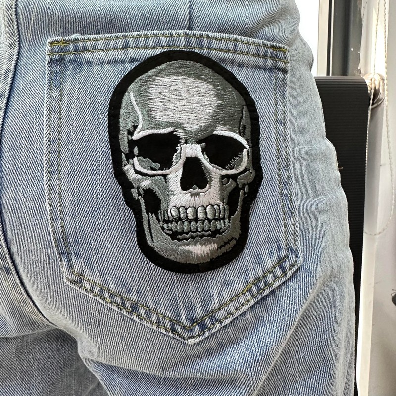 Zittop Skull Patch DIY Horror Applique Embroidered Sew Iron on