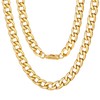 Men Chunky Miami Cuban Chain Gold Necklace for Women 9mm