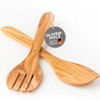 TOPANBIETER 999 Salad Servers Olive Wood 30 cm Sevierbesteck Olive