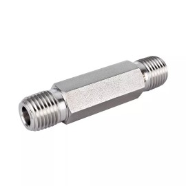 FITOK 316 Stainless Steel Hex Long Nipple 1/8" Male NPT, 2" Overall Length