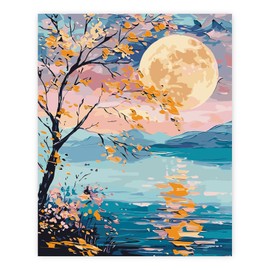 TARATH Paint by Numbers Adults, DIY Hand-Painted Oil Painting Kits, Paint by Numbers for Home Decoration, No Frame, 40 x 50 cm (Sunset)