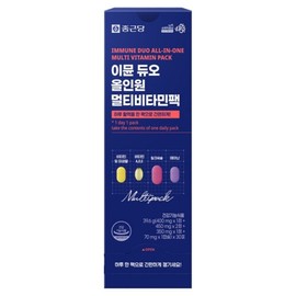 Chong Kun Dang Immune Duo All-in-One Multivitamin Pack, 30 Servings, 1 Piece / 종근당 이뮨 듀오 올인원 멀티비타민팩, 30회분, 1개