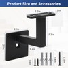 3TO Handrail Bracket- 5 Pack 304 Stainless Steel Handrail Brackets