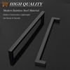 (10 Pack)Probrico Flat Black Cabinet Handles Square Drawer Pulls 10