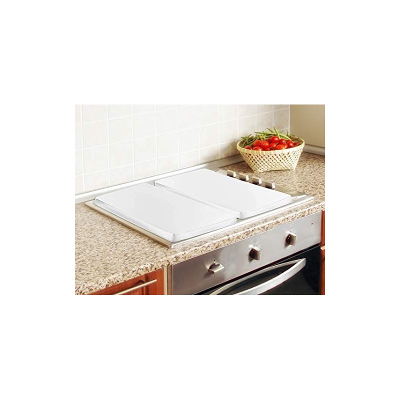 Reston Lloyd Rectangular Stove Burner Covers, Set of 2, White