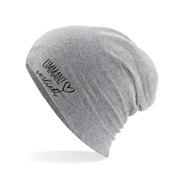 huuraa Beanie Ummanz in Love Unisex Hat with Name of Your Favourite Island Gift Idea for Friends and Family, heather grey