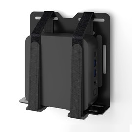 Universal Mini PC Mount for KAMRUI Mini PC, Wall and VESA Mount for KAMRUI GK2, GK3PLUS/PRO, AK1PLUS/PRO, AK2PLUS, E1Essenx E1, E2Essenx E2, E3B, H1, AM02PRO, AM06PRO with Adjustable Strap and Screws